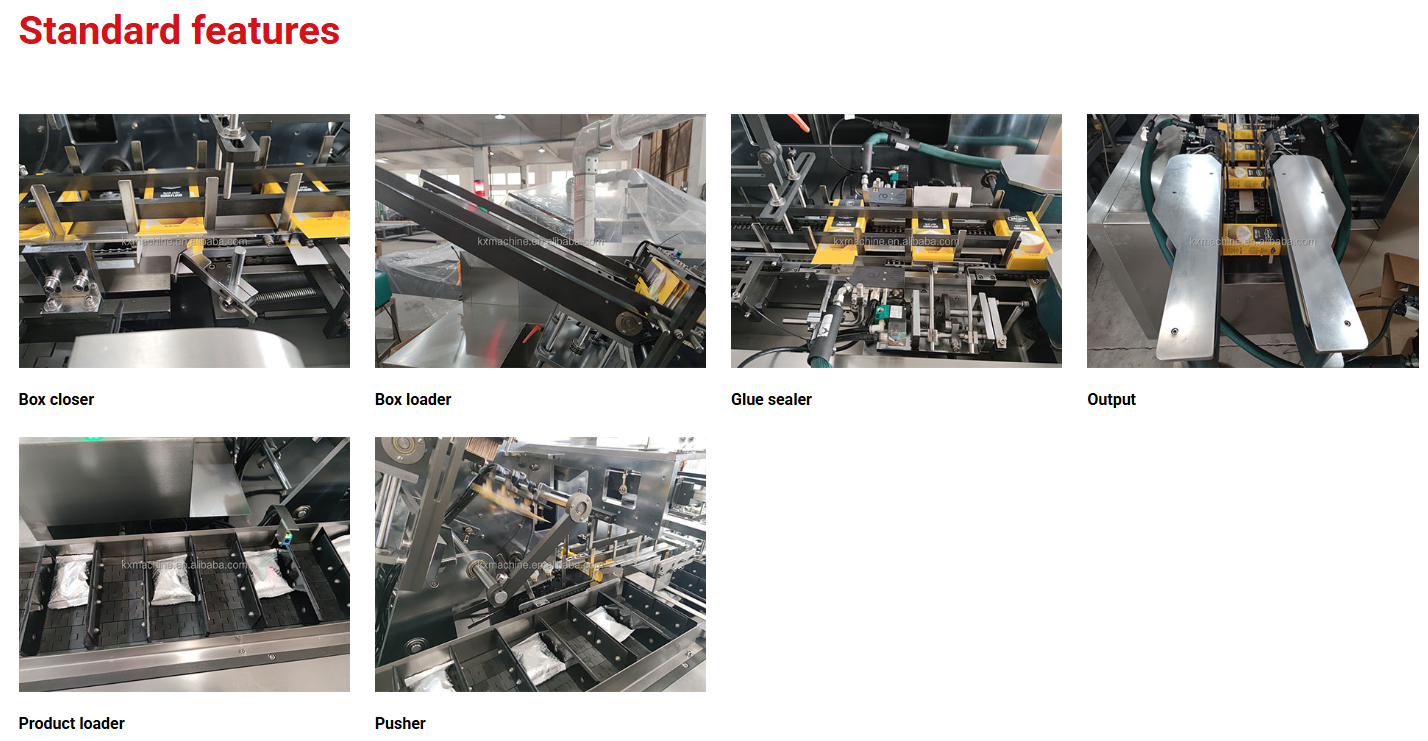 Model:KXZ-200B Automatic Pouch Foods Cartoning Machine