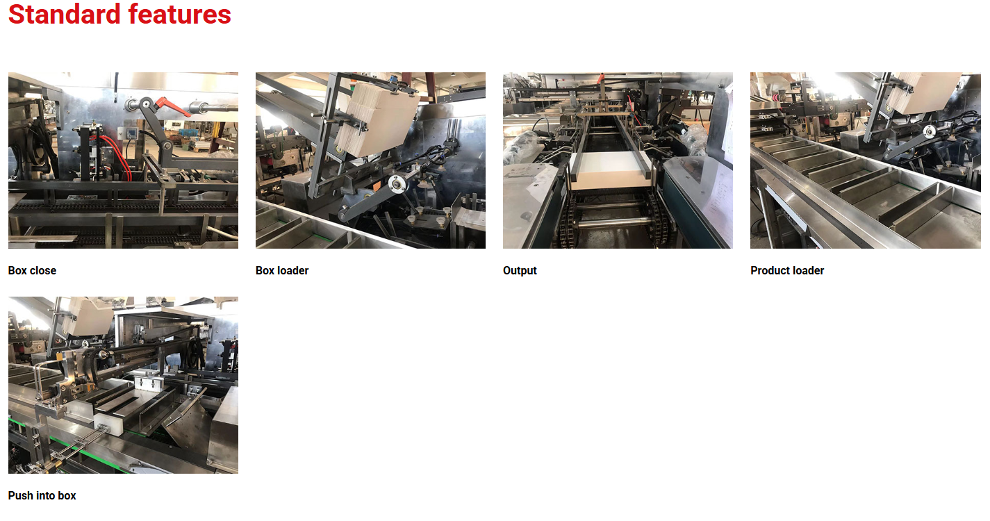 Model:KXZ-350B Automatic Large Size Box Foods Cartoning Machine