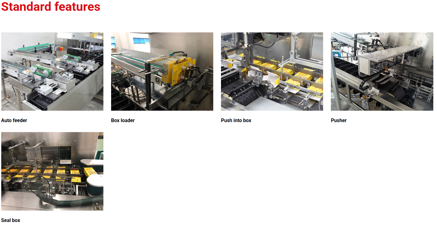 Model:KXZ-130C Automatic Middle Speed Biscuit Cartoning Machine