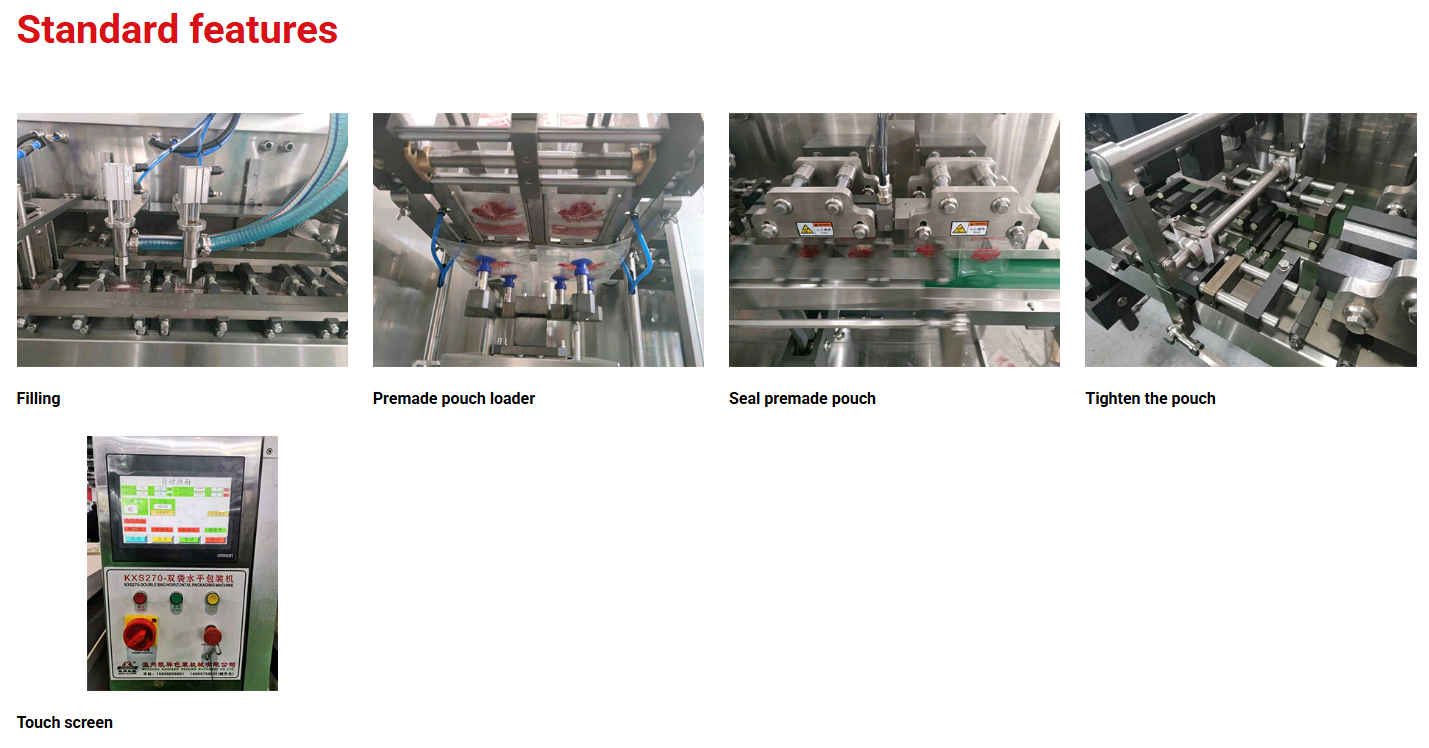 Model:KXS-270(S) Automatic Liquid Premade Pouch Packing Machine